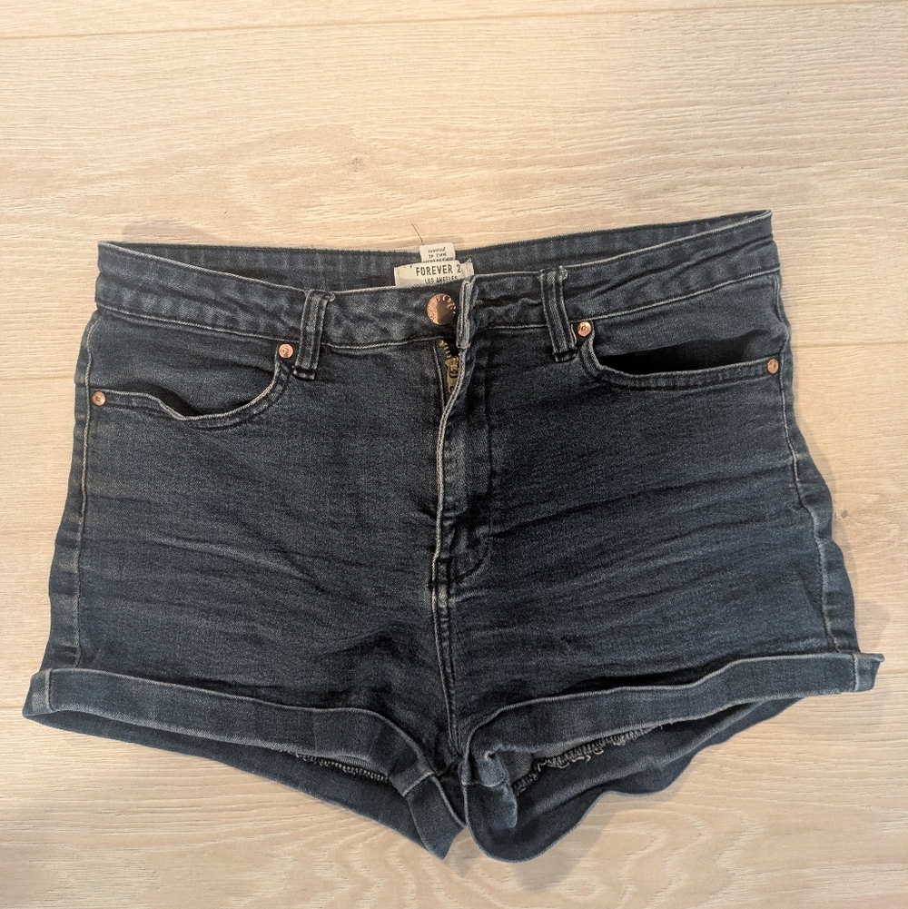 Forever 21 Dark Blue Denim Shorts